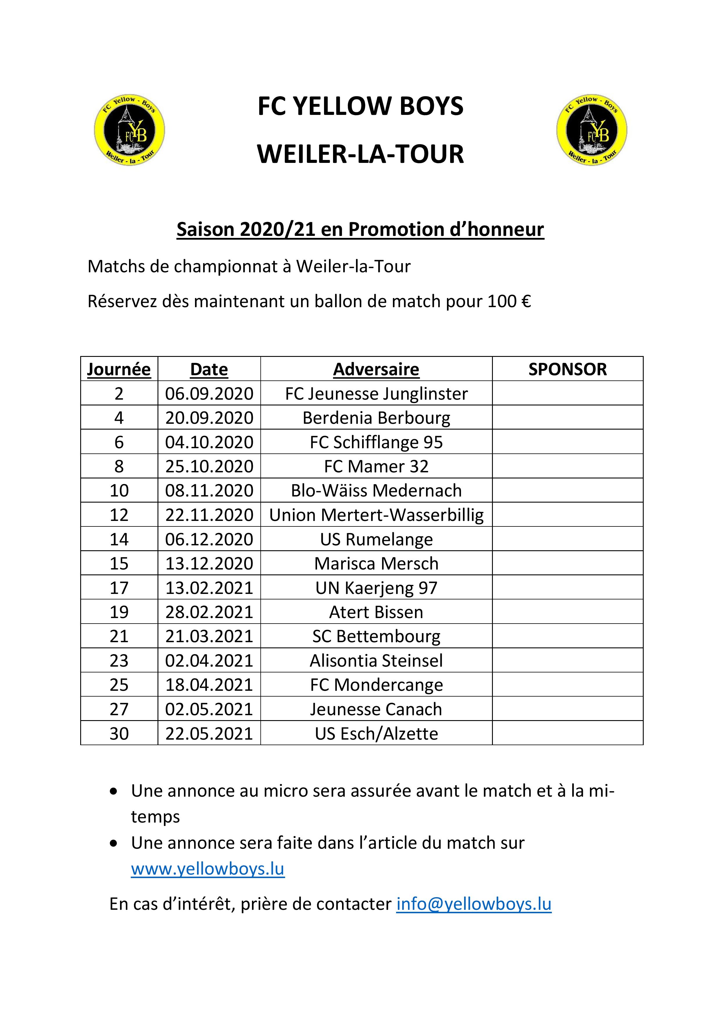 Ball vum Mätch 2020/2021