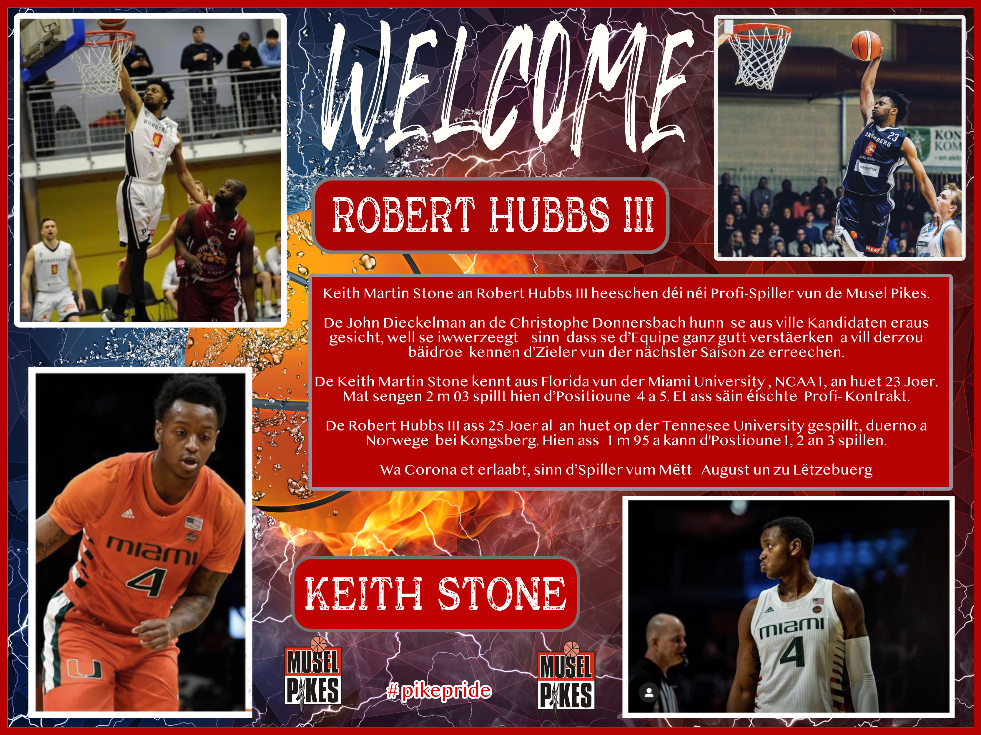 WELCOME ROBERT and KEITH