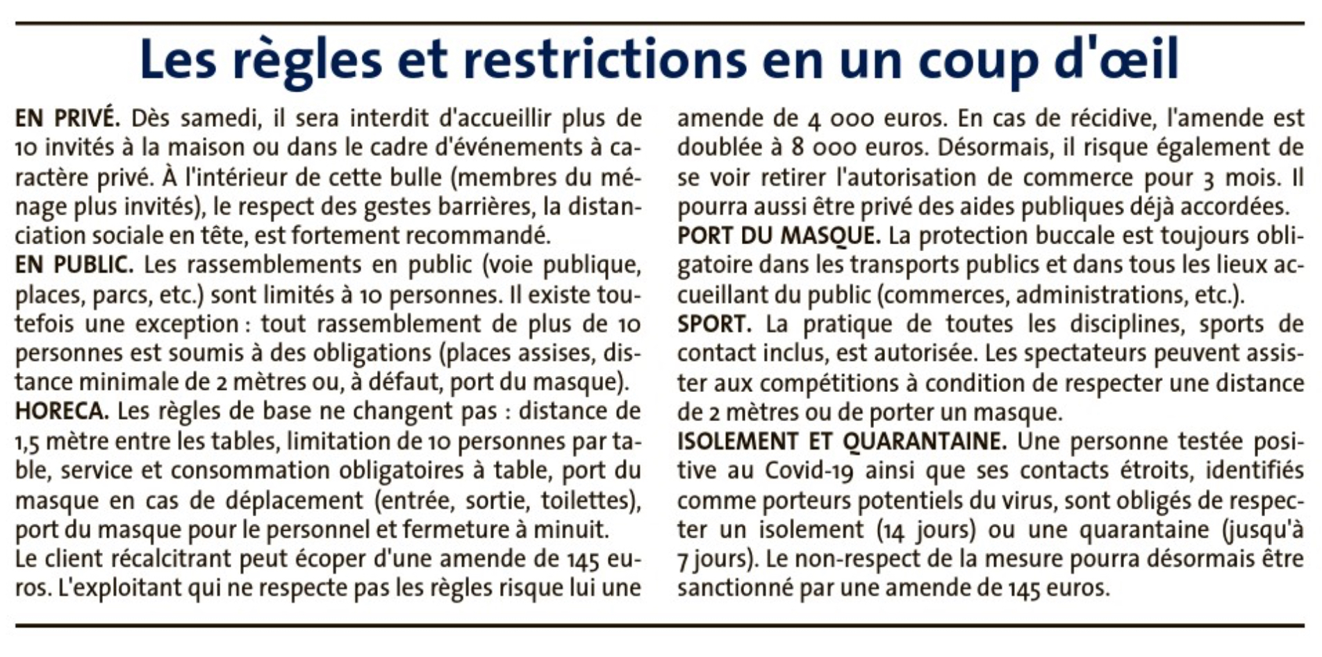 Rappel COVID Regelen fir de Fussball Rappel COVID Regelen fir de Fussball