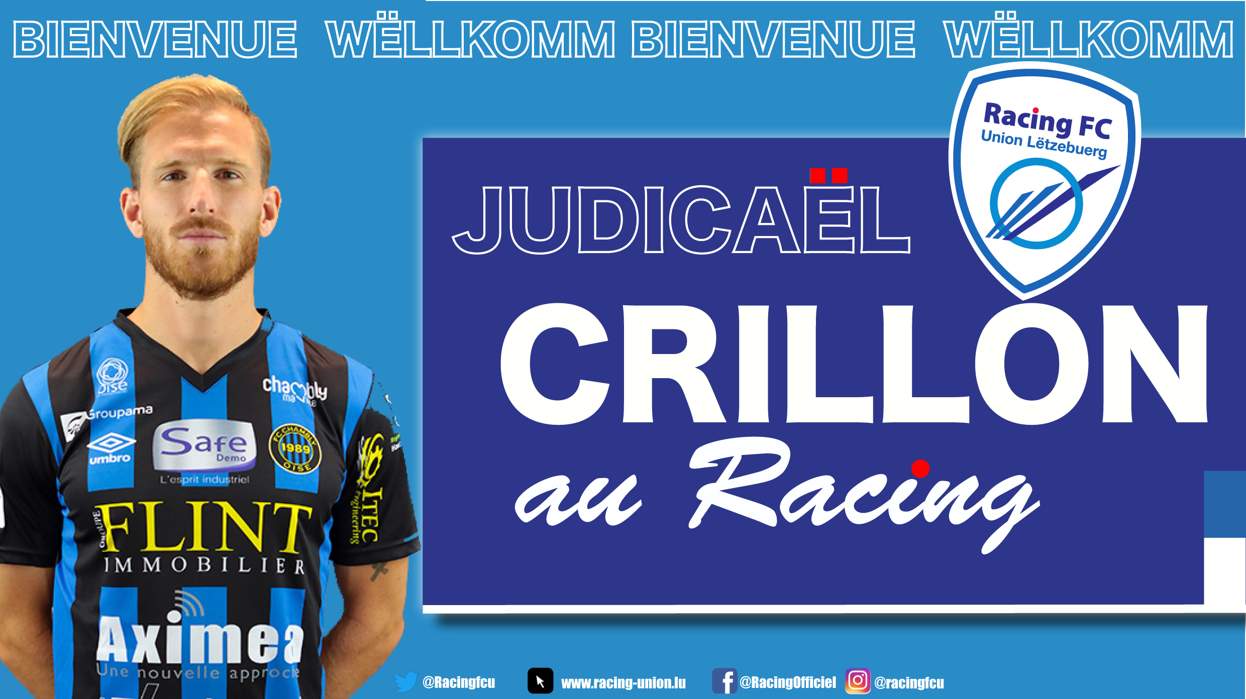 Mercato : Judicaël Crillon signe au Racing FC Mercato : Judicaël Crillon signe au Racing FC