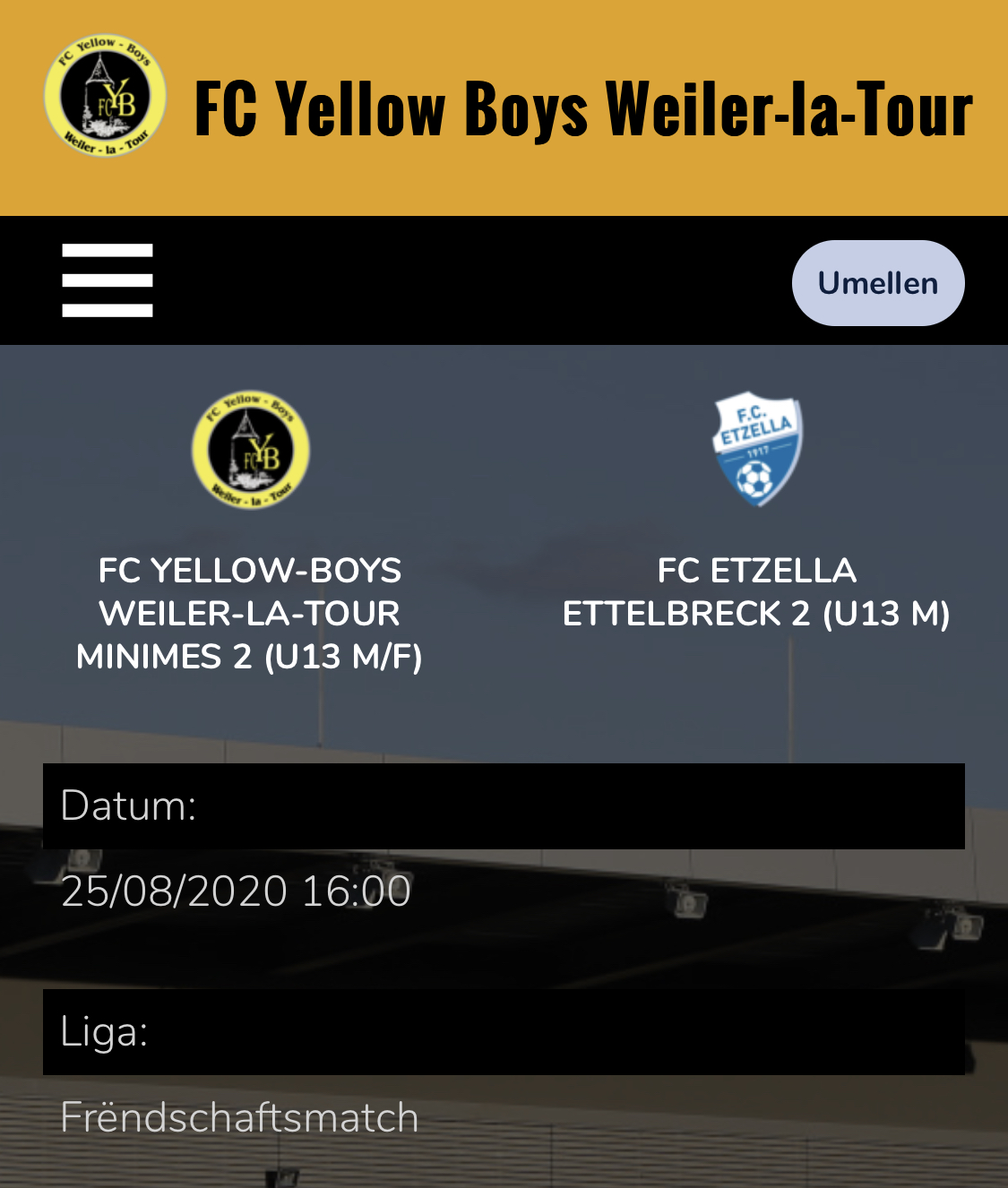 Haut ass de éischte Frëndschaftsmatch vun eiser Minimes  2