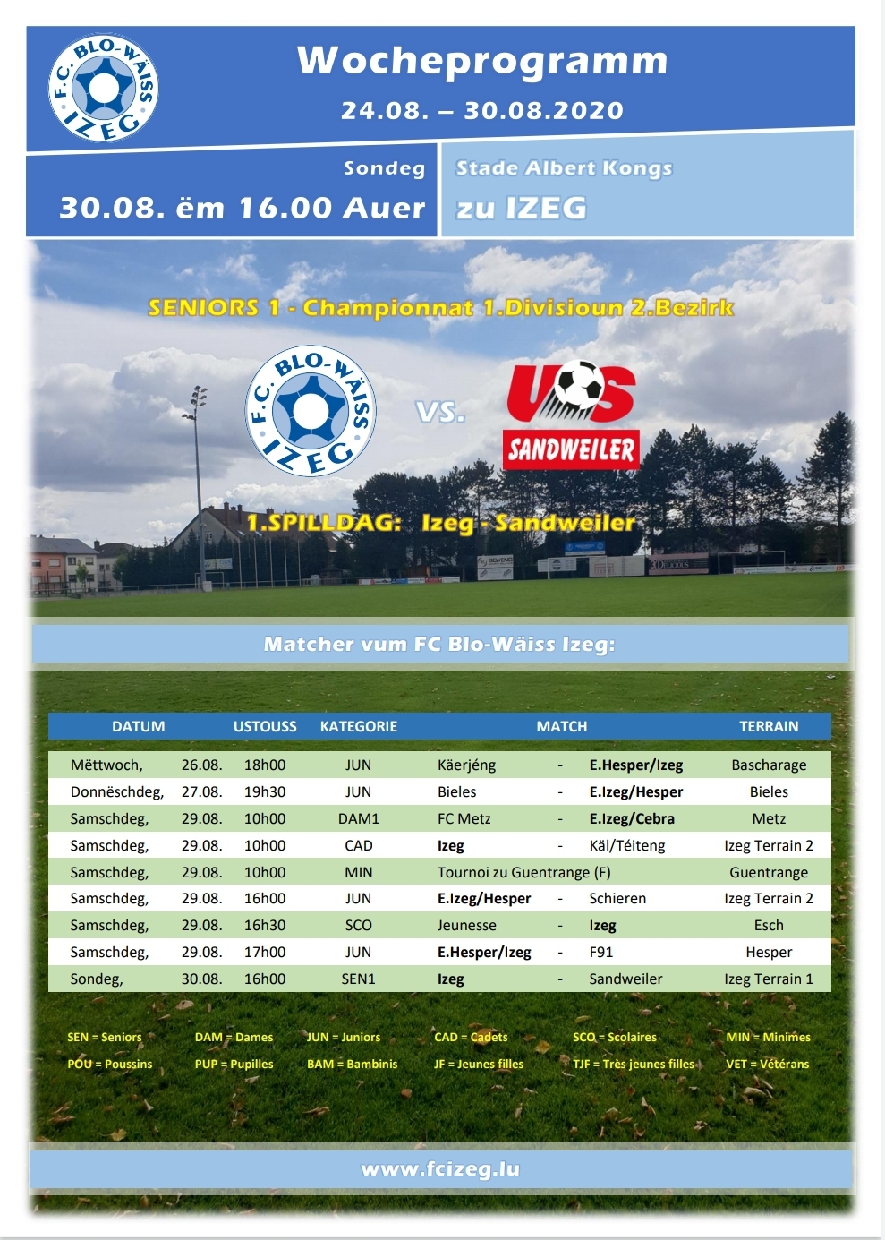 WOCHEPROGRAMM VUM 24.08. BIS DEN 30.08. - UPDATE!