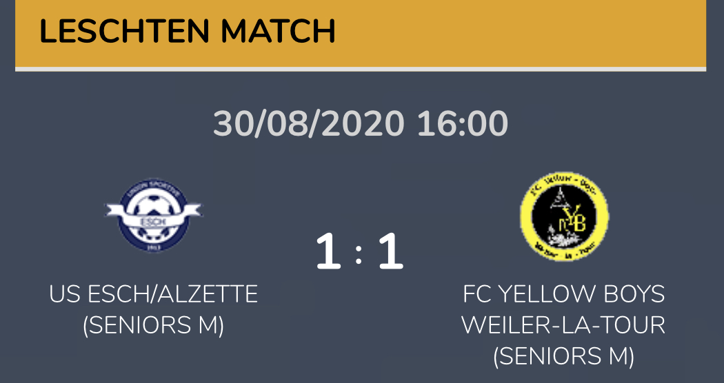 Gläichspill op der US Esch.