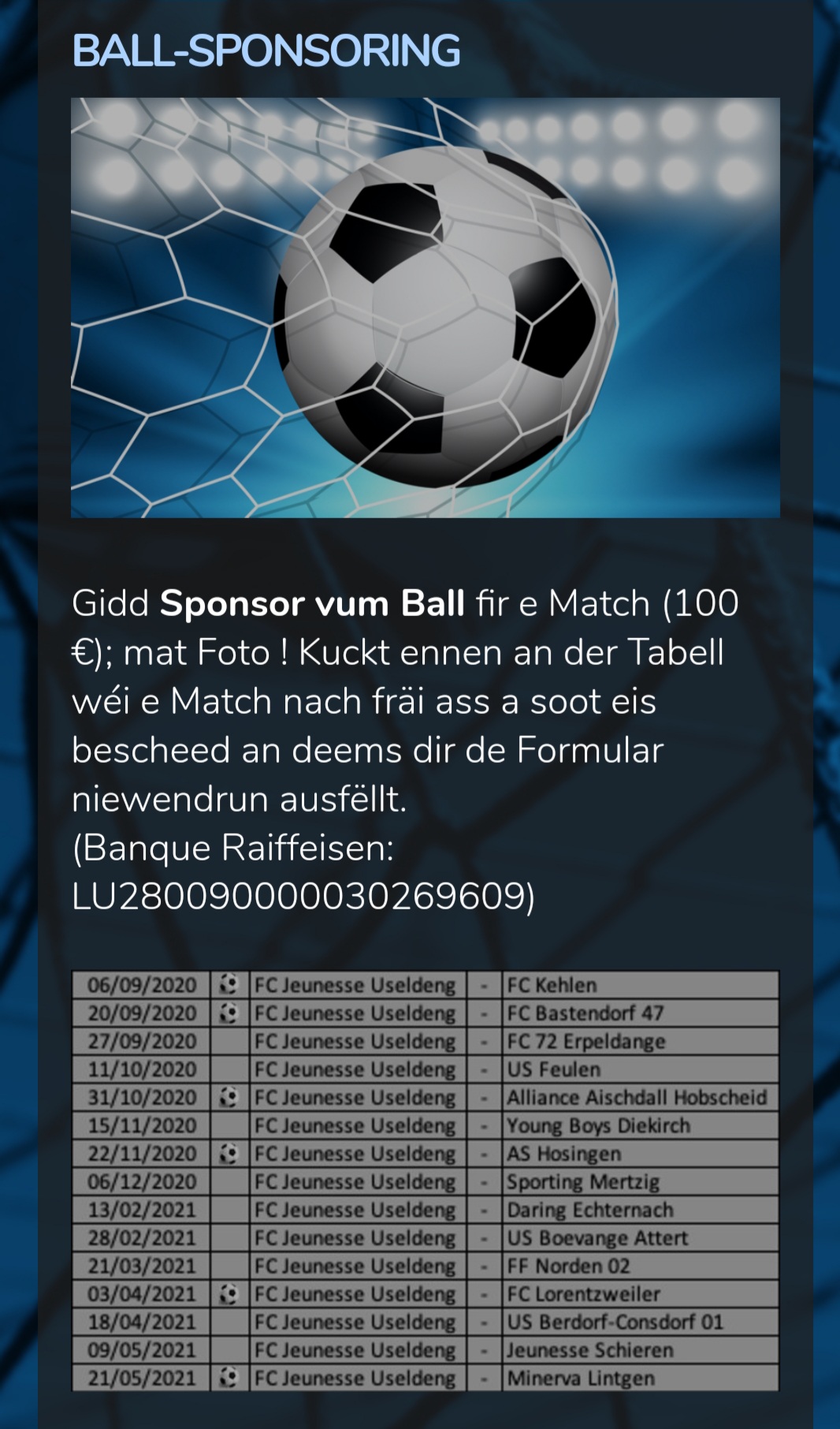 Sponsoring Ball de Match