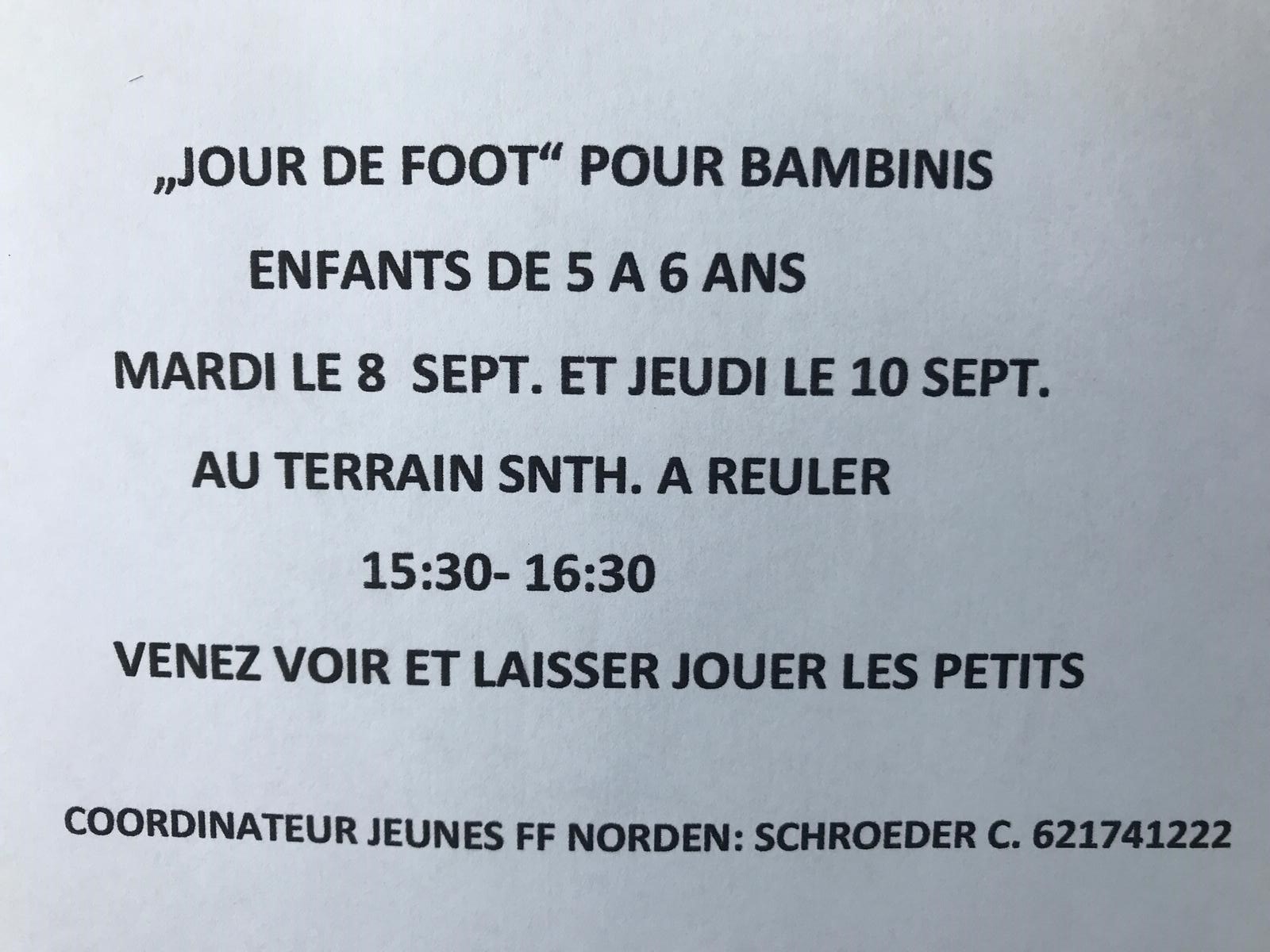 Journée de détection pour Bambinis Journée de détection pour Bambinis