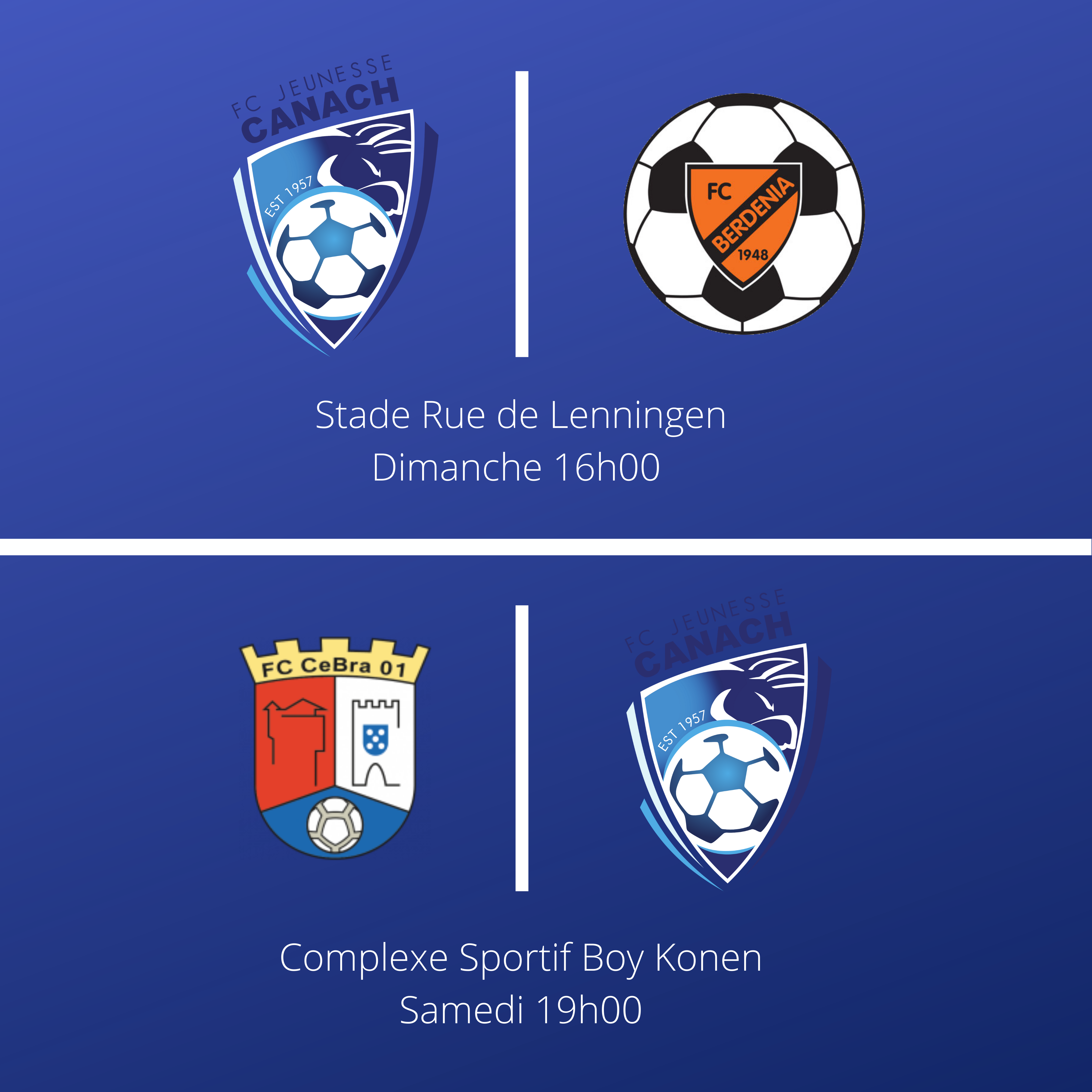 Le programme du weekend
