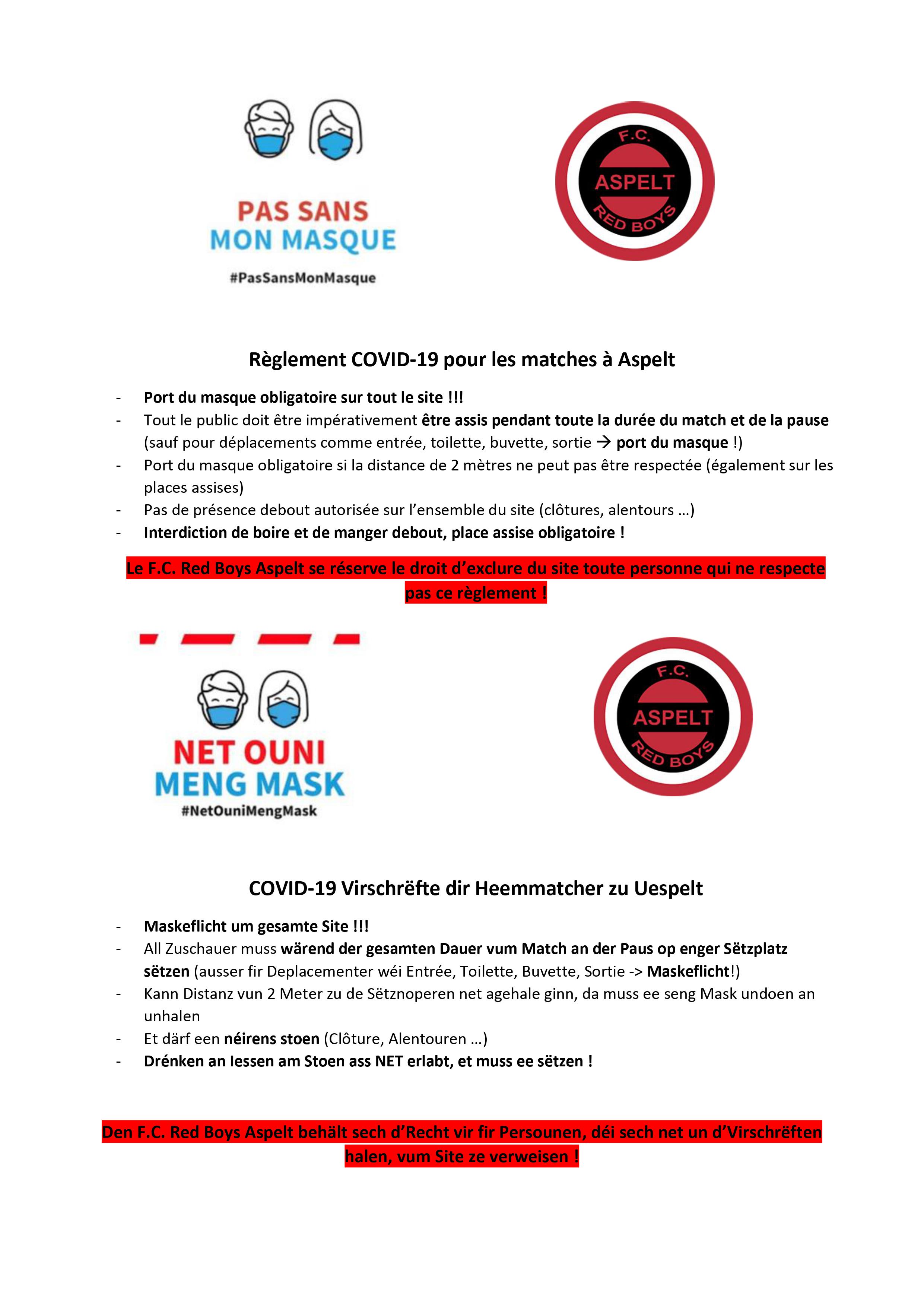 COVID-19 Reglement