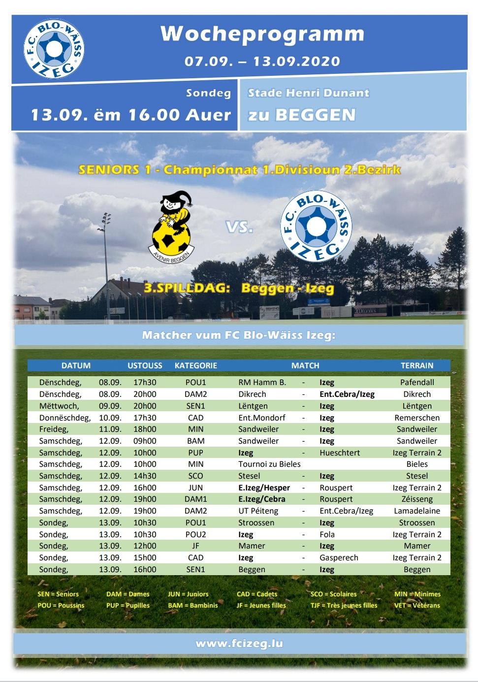 WOCHEPROGRAMM VUM 07.09. BIS DEN 13.09. - UPDATE!