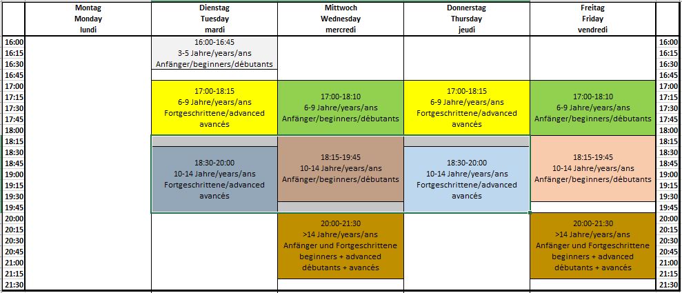 Trainingseinheiten nach den Schulferien / Judo lessons after school holidays / Entrainement après des vacances scolaires Trainingseinheiten nach den Schulferien / Judo lessons after school holidays / Entrainement après des vacances scolaires