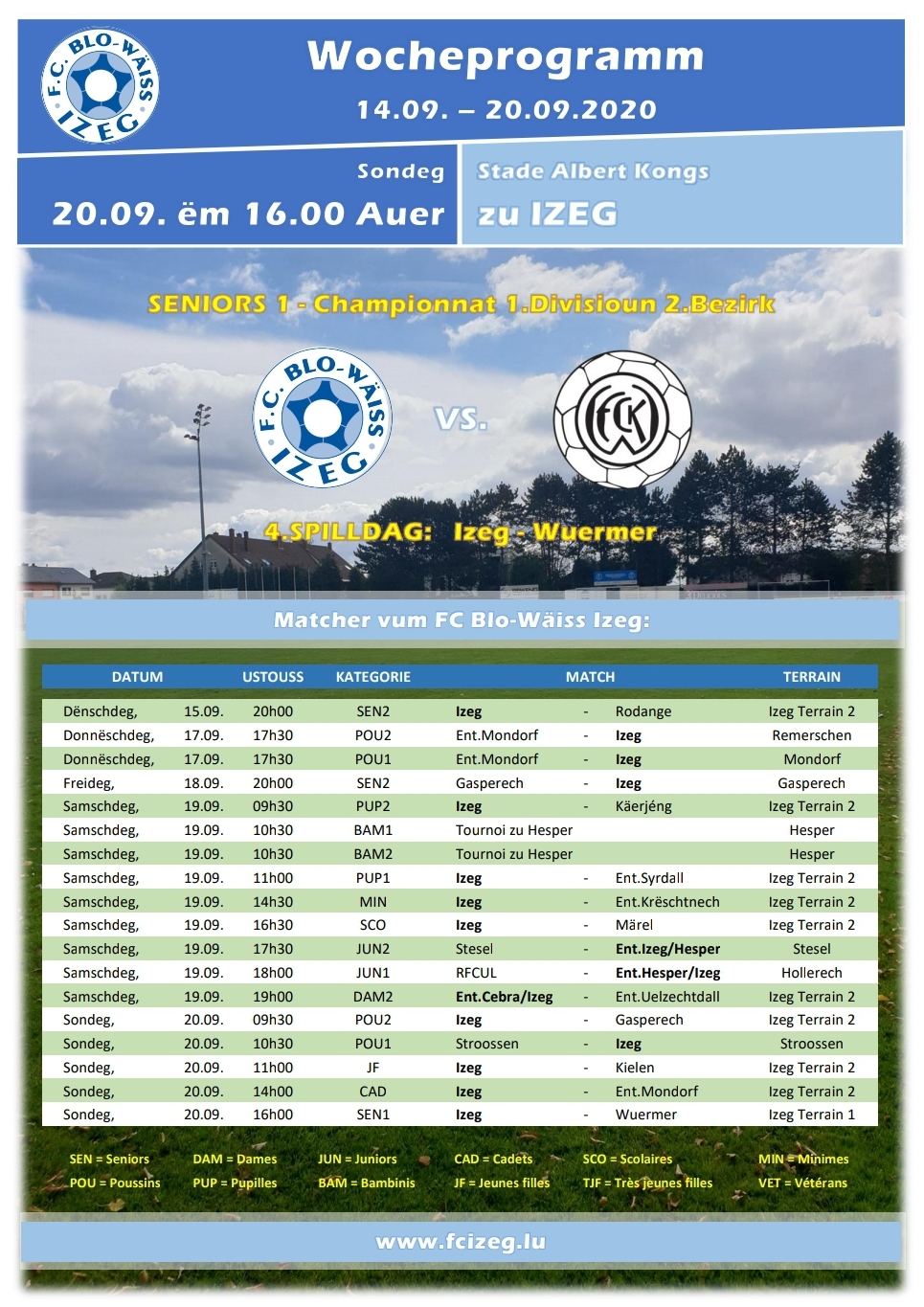 WOCHEPROGRAMM VUM 14.09. BIS DEN 20.09.