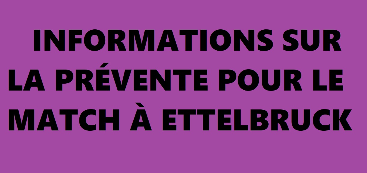 PRÉVENTE POUR LE MATCH CONTRE ETZELLA PRÉVENTE POUR LE MATCH CONTRE ETZELLA