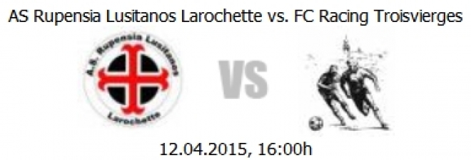 Haut um 16h00 Auswäertsmatch zu Larochette