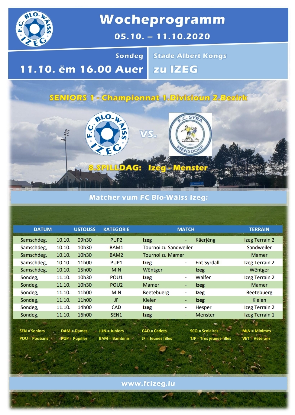 WOCHEPROGRAMM VUM 05.10. BIS DEN 11.10.