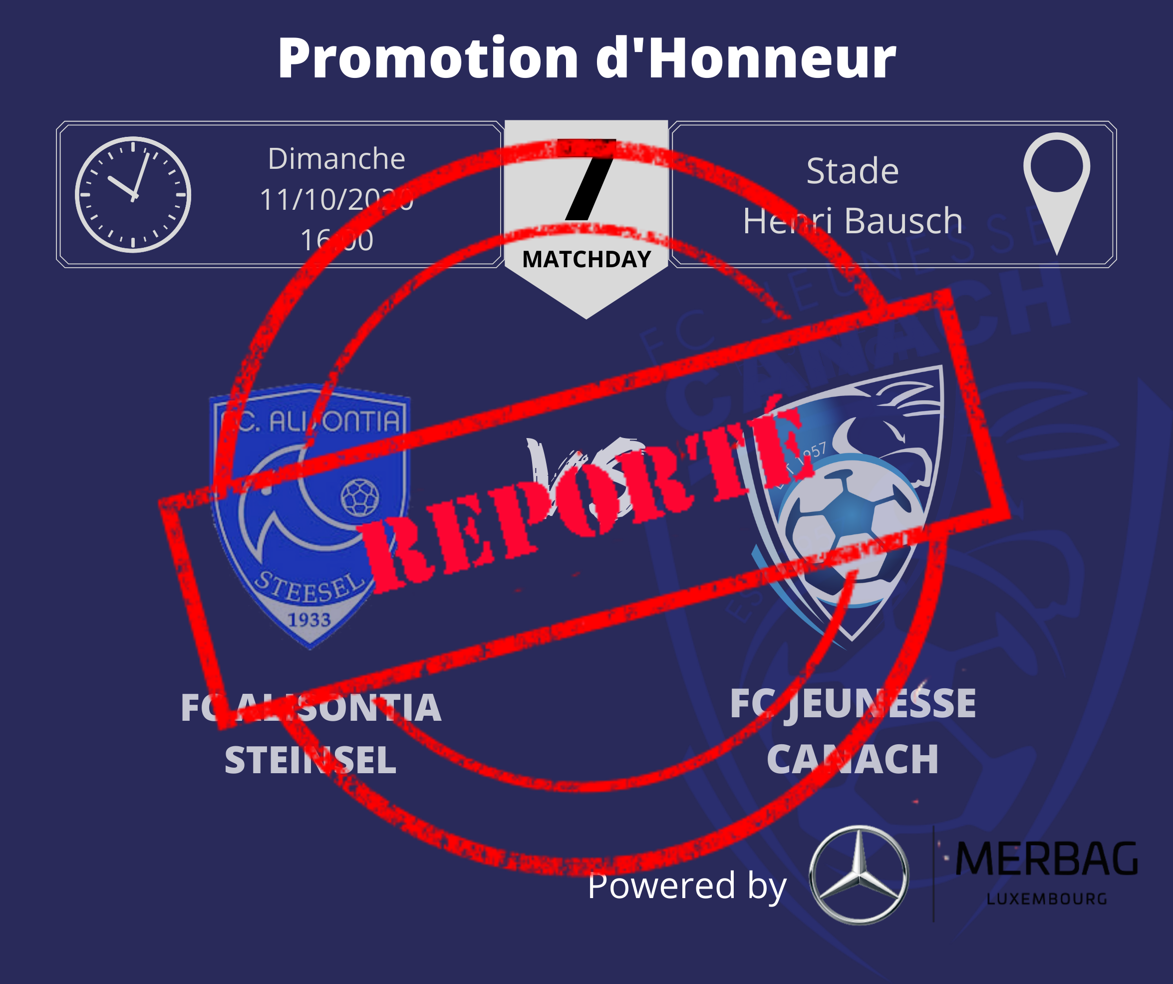 Report du match contre Steinsel!