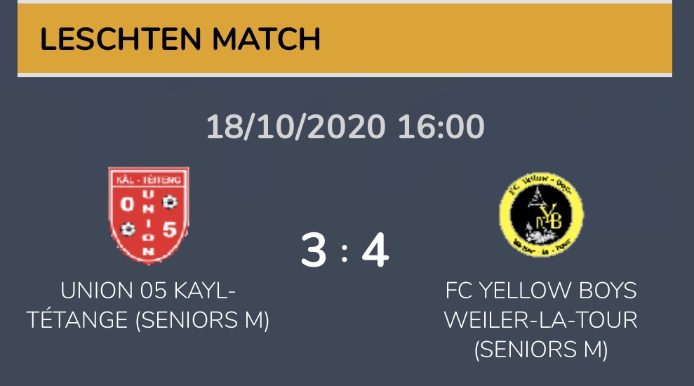 Weiler wennt knapp mat 3:4