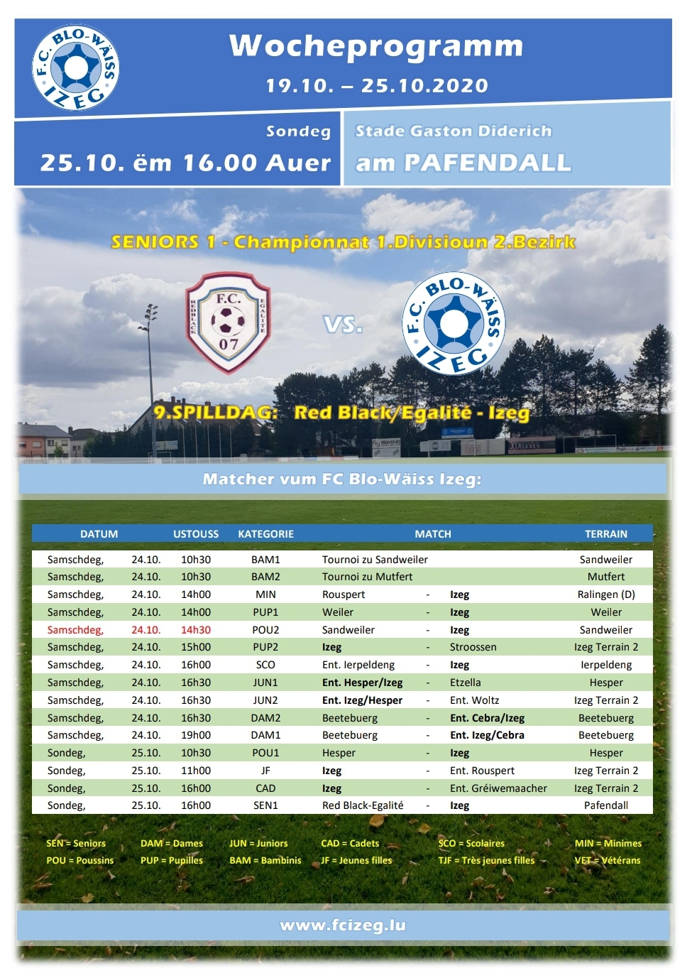 WOCHEPROGRAMM VUM 19.10. BIS DEN 25.10. - UPDATE!