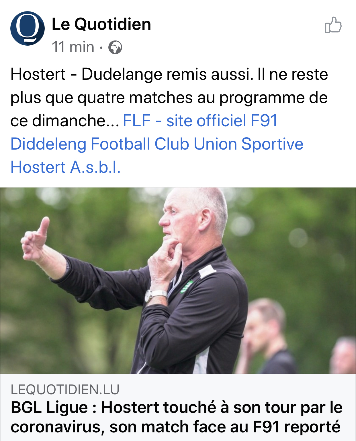 USH - F91: Ofgesoot / Reporté / Abgesagt