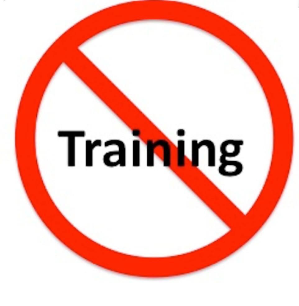 TRAININGSPAUS 26.10.-08.11.2020