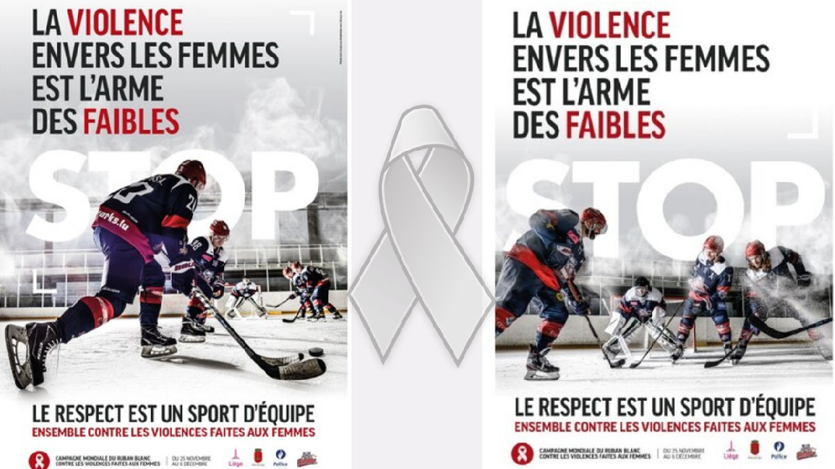 Les Bulldogs de Liège parrain de la campagne 2020 du ruban blanc contre la violence faite aux femmes Les Bulldogs de Liège parrain de la campagne 2020 du ruban blanc contre la violence faite aux femmes