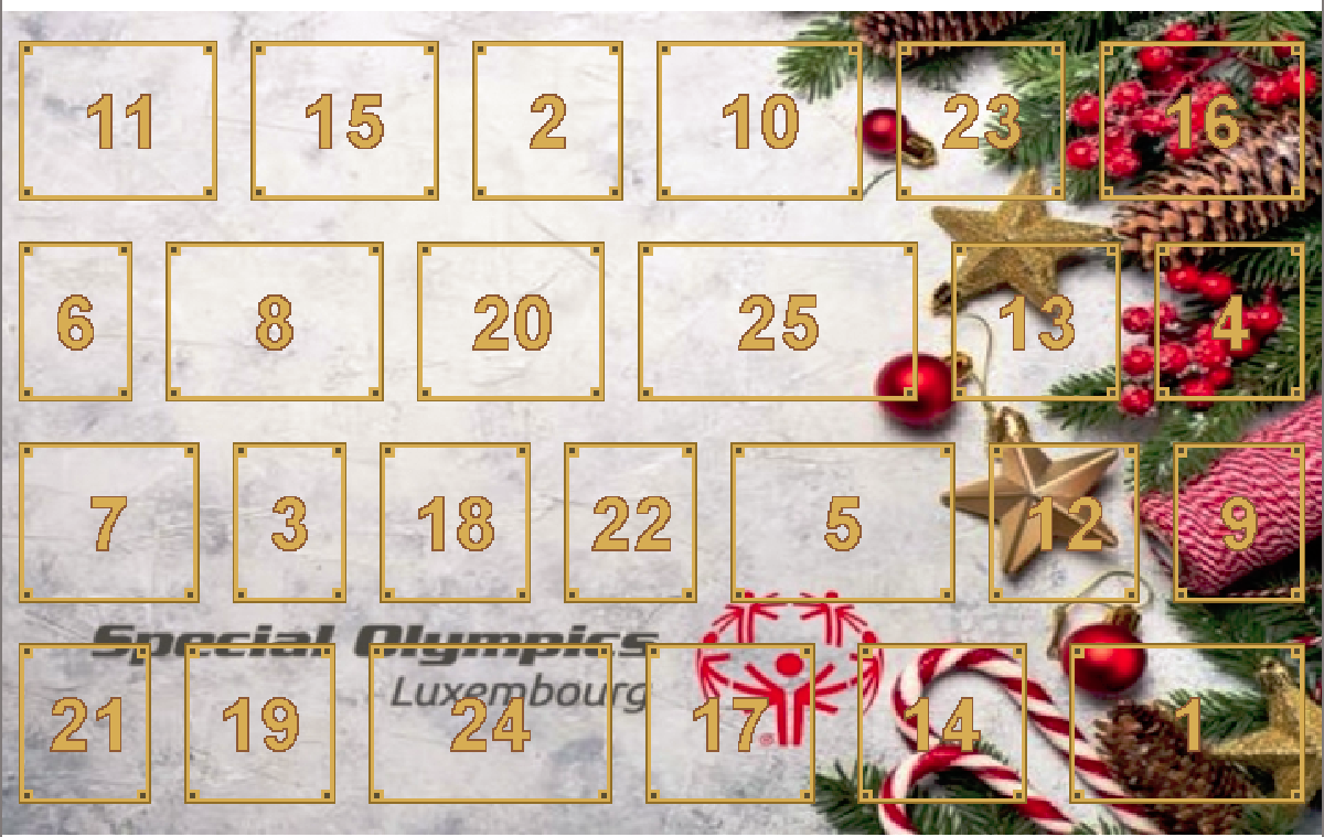 Special Olympics Calendrier d'Avent Special Olympics Calendrier d'Avent