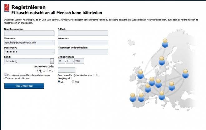 Registréier dech Haut nach .... 