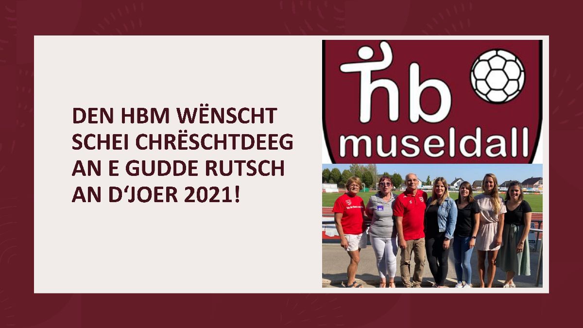 Erhuelsam Feierdeeg an e schéint neit Joer! Erhuelsam Feierdeeg an e schéint neit Joer!