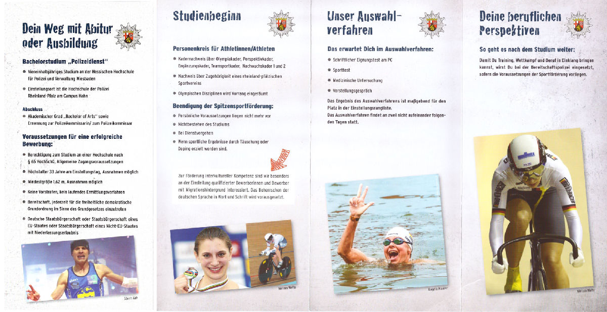 Sportkarriere bei der Polizei