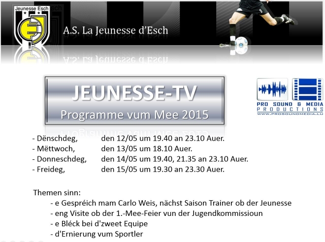 Jeunesse TV vum Mee Jeunesse TV vum Mee