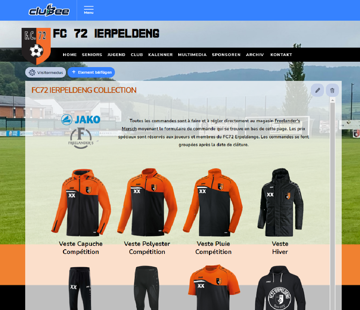 Nei Websäit fir eis FC72 Kollektioun Nei Websäit fir eis FC72 Kollektioun