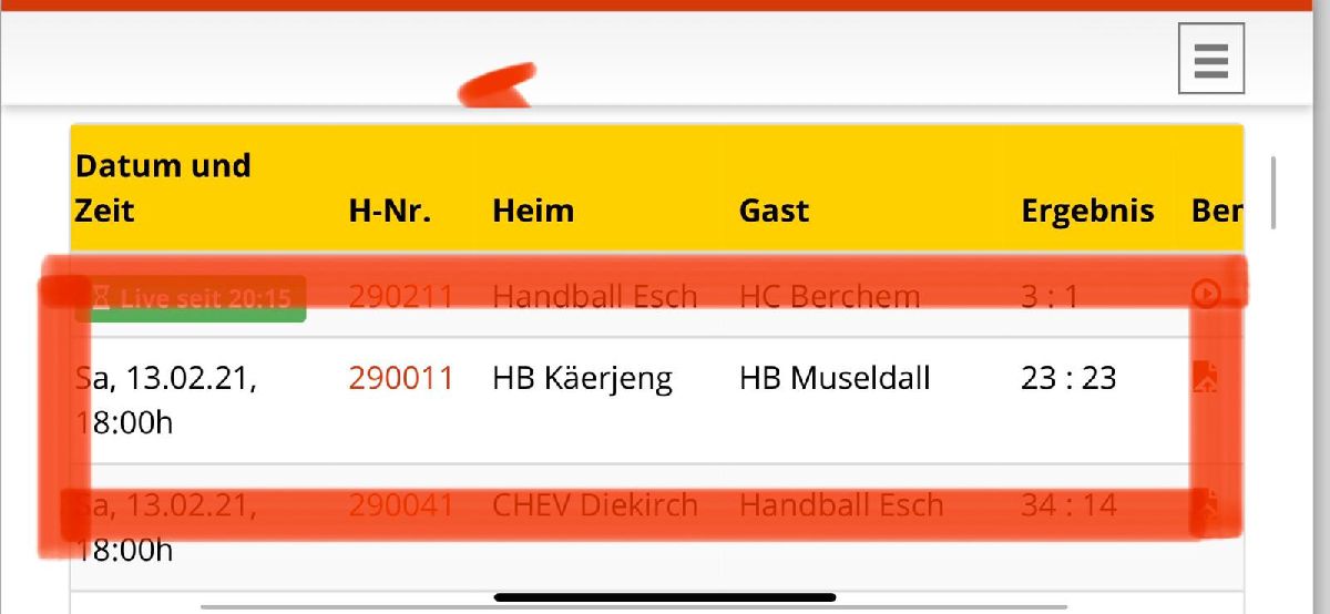AXA LEAGUE: HB Käerjeng - HB Museldall 23-23 AXA LEAGUE: HB Käerjeng - HB Museldall 23-23