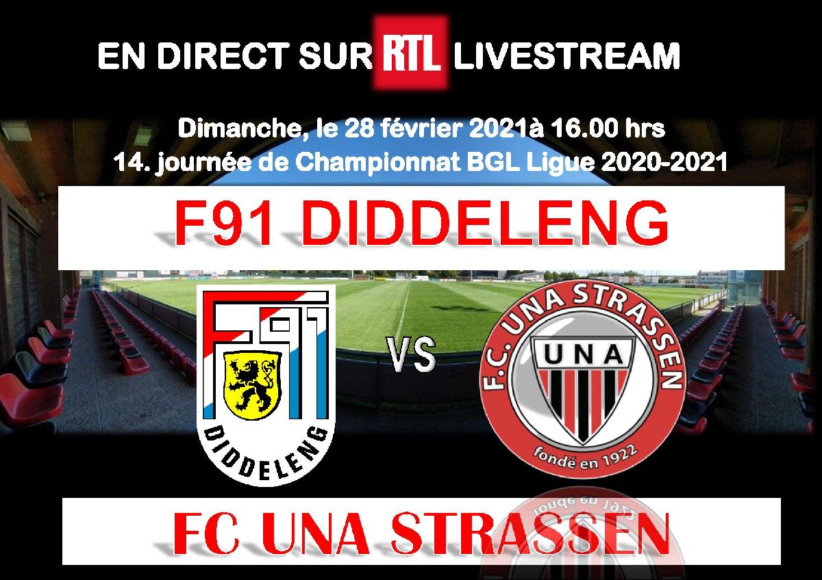 F91 vs UNA à huis clos mais en direct sur RTL