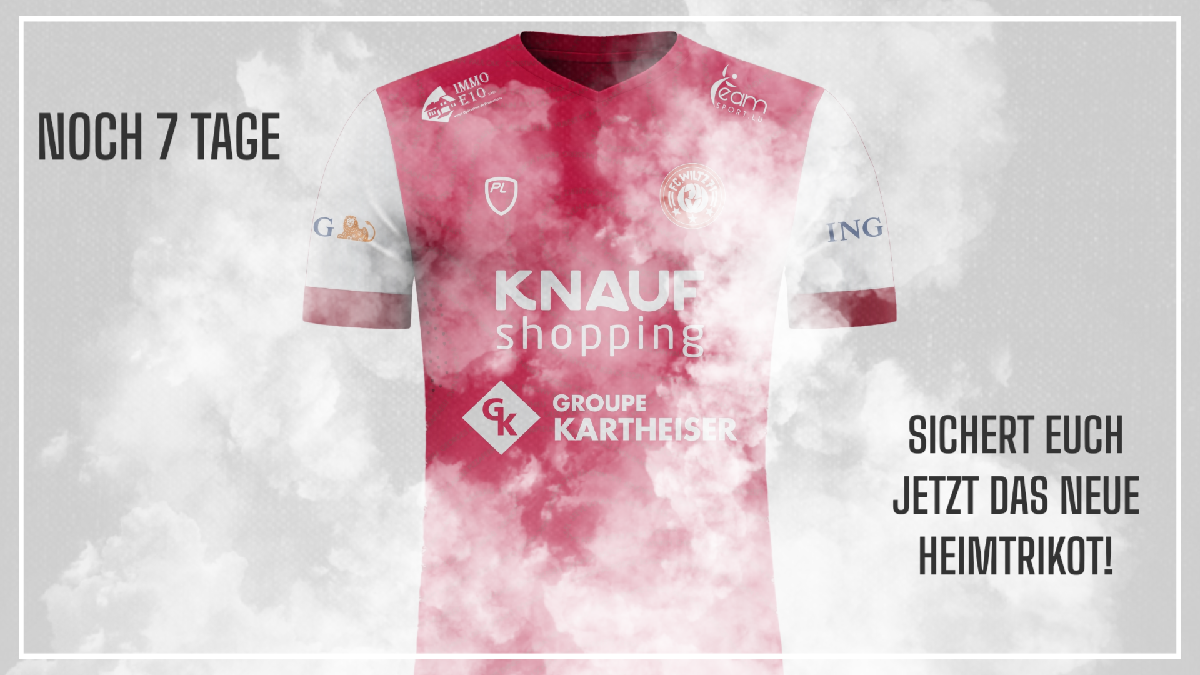 Noch 7 Tage, sichert euch jetzt das neue Heimtrikot! 