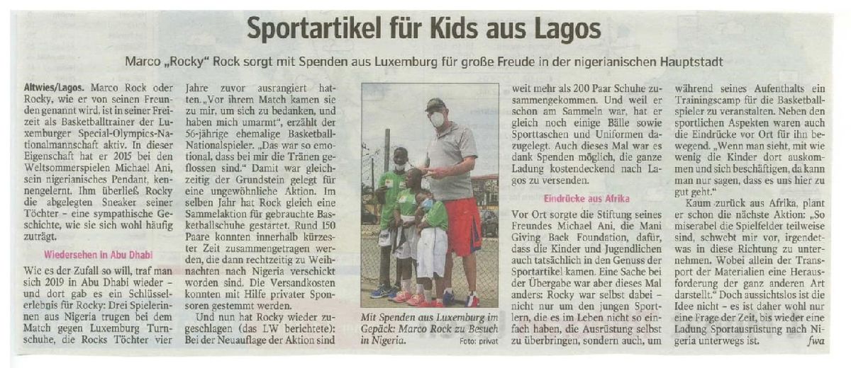 Spendenaktioun am Nigeria Spendenaktioun am Nigeria