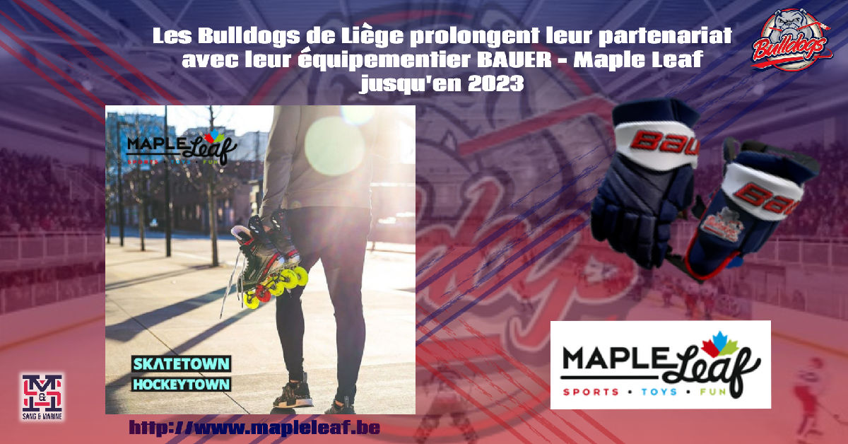 Prolongation du partenariat entre Bauer Hockey Bénélux / Maple Leaf Sport et les Bulldogs de Liège Prolongation du partenariat entre Bauer Hockey Bénélux / Maple Leaf Sport et les Bulldogs de Liège