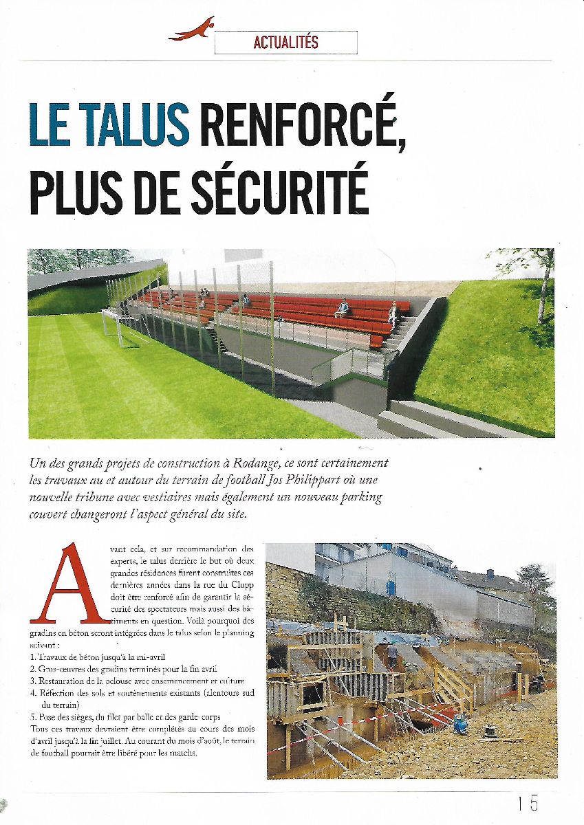 Travaux au stade Jos Philippart Travaux au stade Jos Philippart