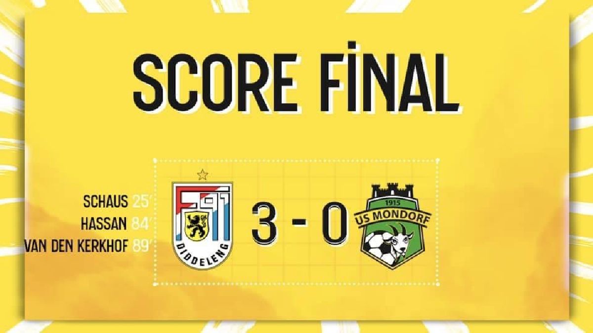 F91 Diddeleng - US Mondorf 3-0 F91 Diddeleng - US Mondorf 3-0