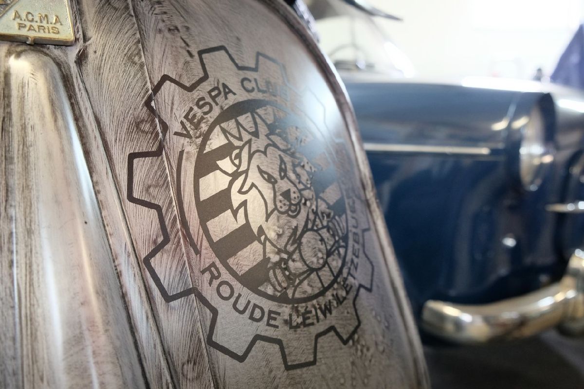 75 Joër Jubiläum vun der Marque Vespa (RTL op Besuch am Vespanascht) 75 Joër Jubiläum vun der Marque Vespa (RTL op Besuch am Vespanascht)