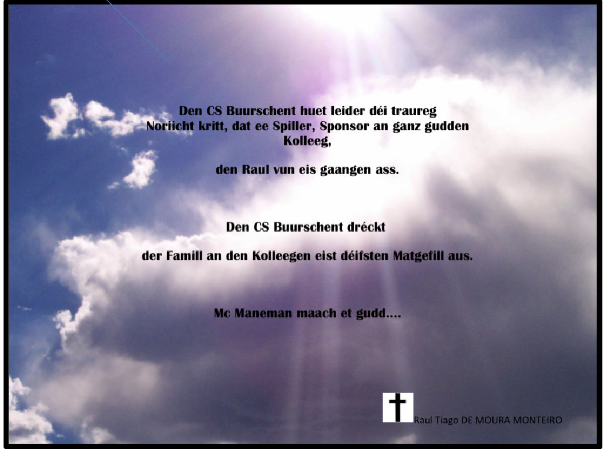 Sincères condoléances