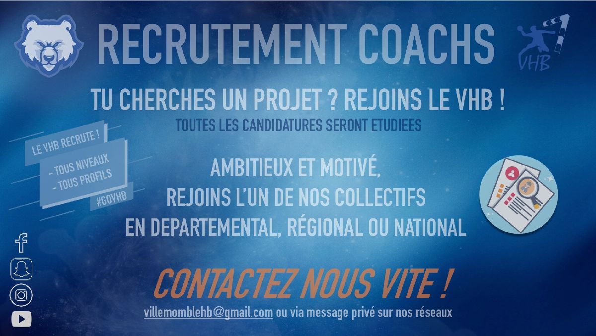 RECRUTEMENT COACHS
