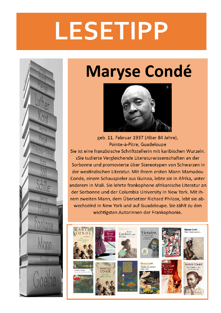 Lesetipp 21-05 - Maryse Condé