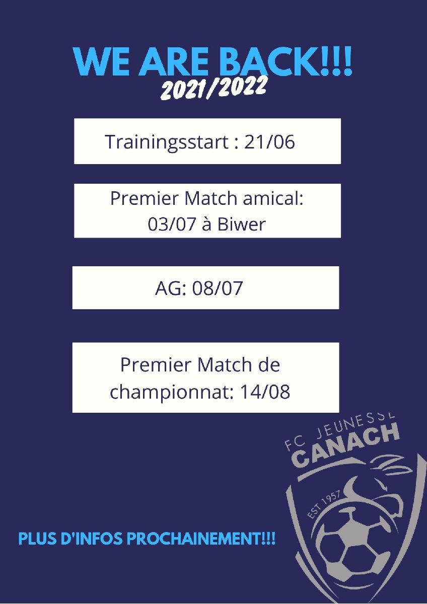 Plus d'infos prochainement