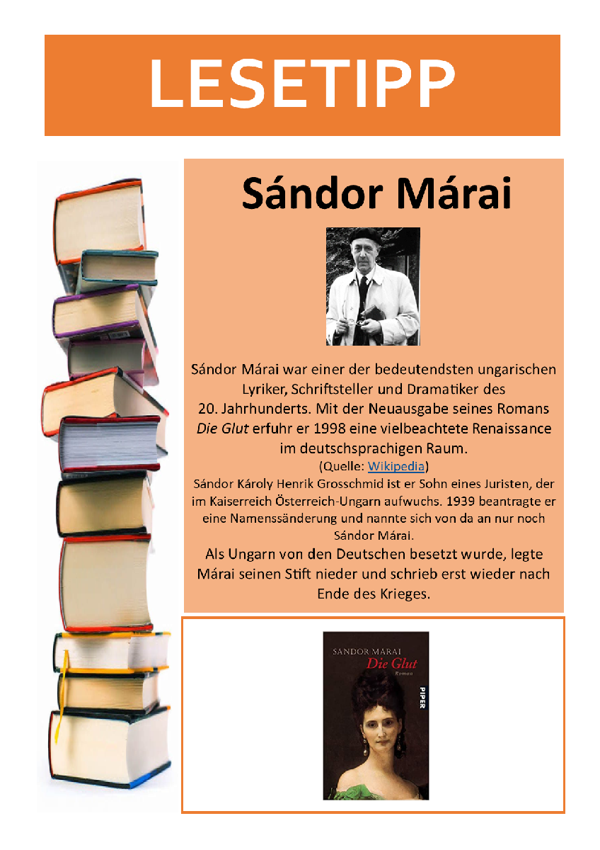 Lesetipp 21-06-10 Sándor Márai