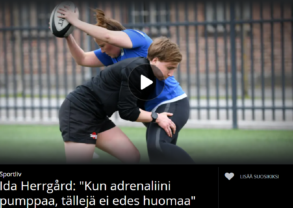 Maajoukkuepelaaja Ida Herrgård Sportliv-ohjelmassa