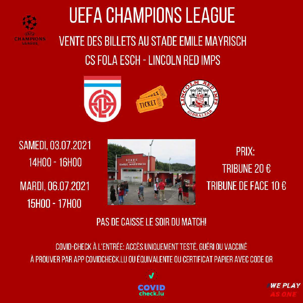 Ticket Information CS Fola - Red Imps Ticket Information CS Fola - Red Imps