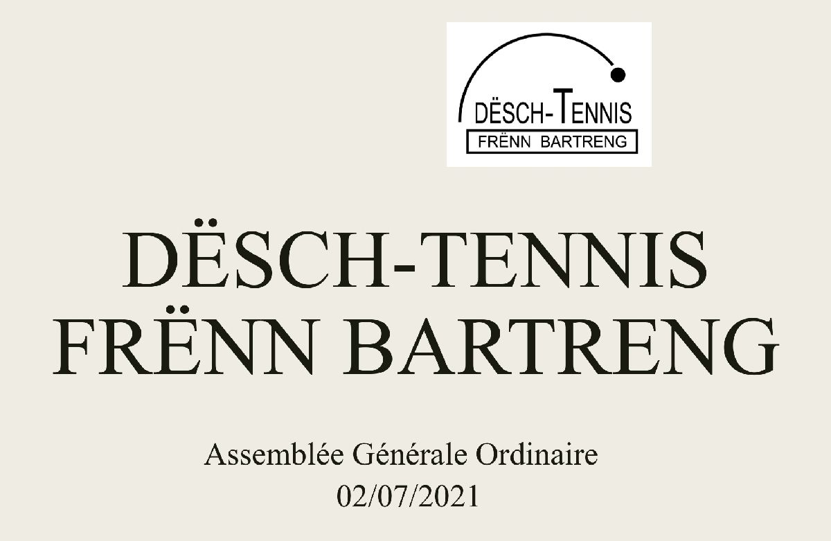 Assemblée Générale Assemblée Générale