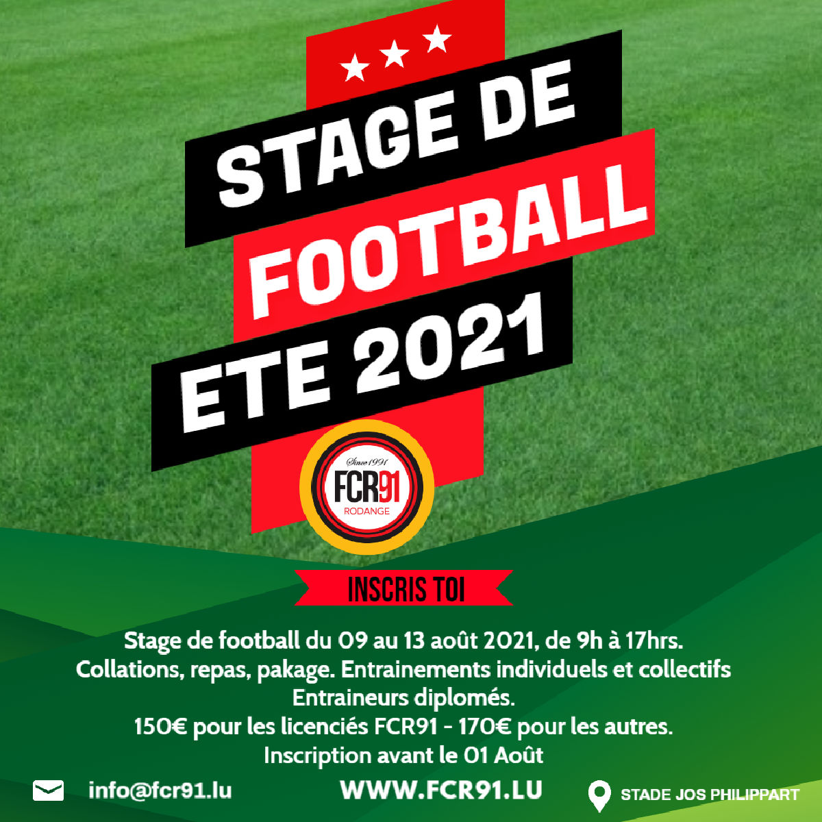 Stage de football Août 2021 Stage de football Août 2021