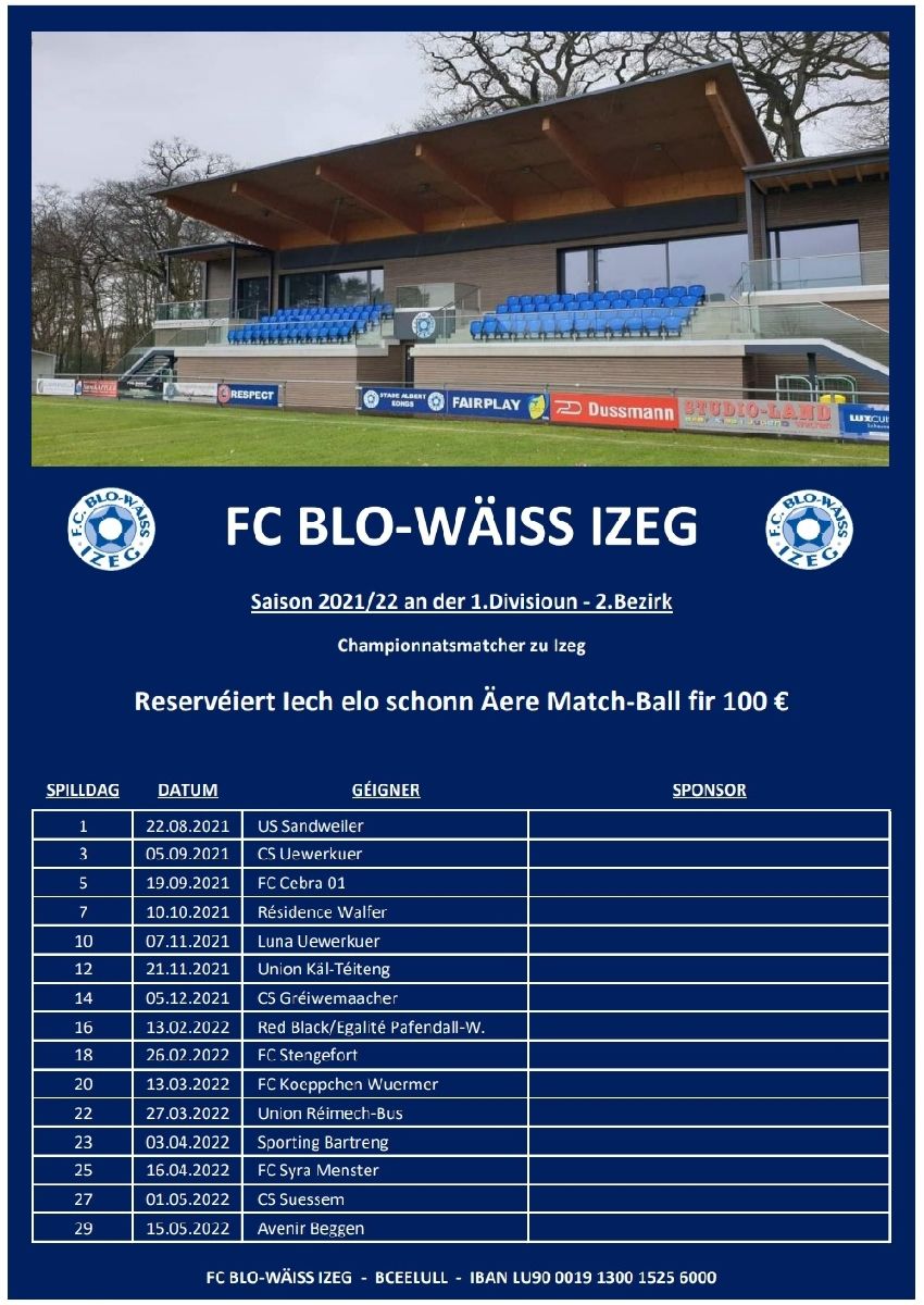 MATCHBÄLL FIR EIS ÉISCHT EKIPP MATCHBÄLL FIR EIS ÉISCHT EKIPP