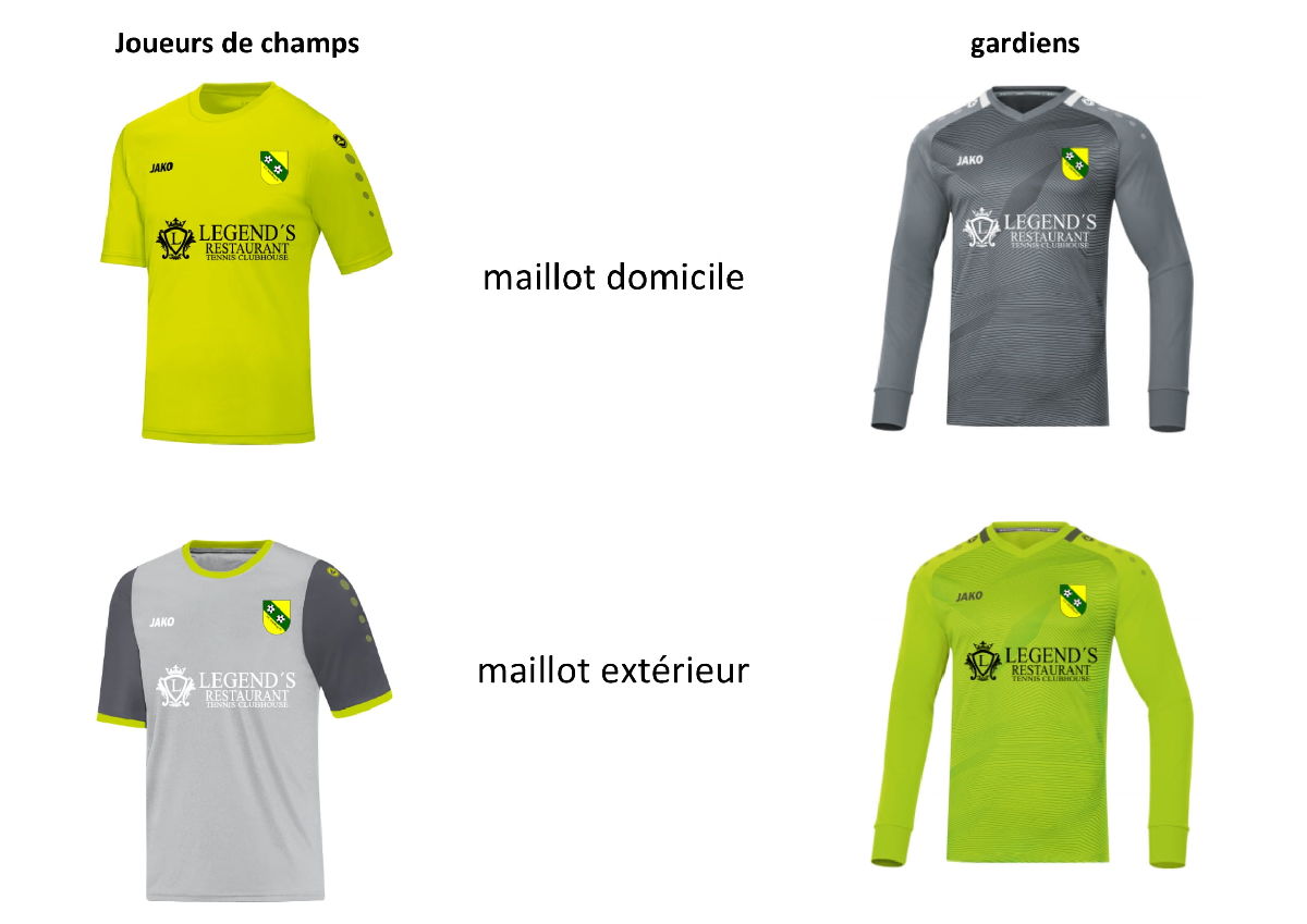 tenues officielles de notre équipe fanion saison 2021 - 22