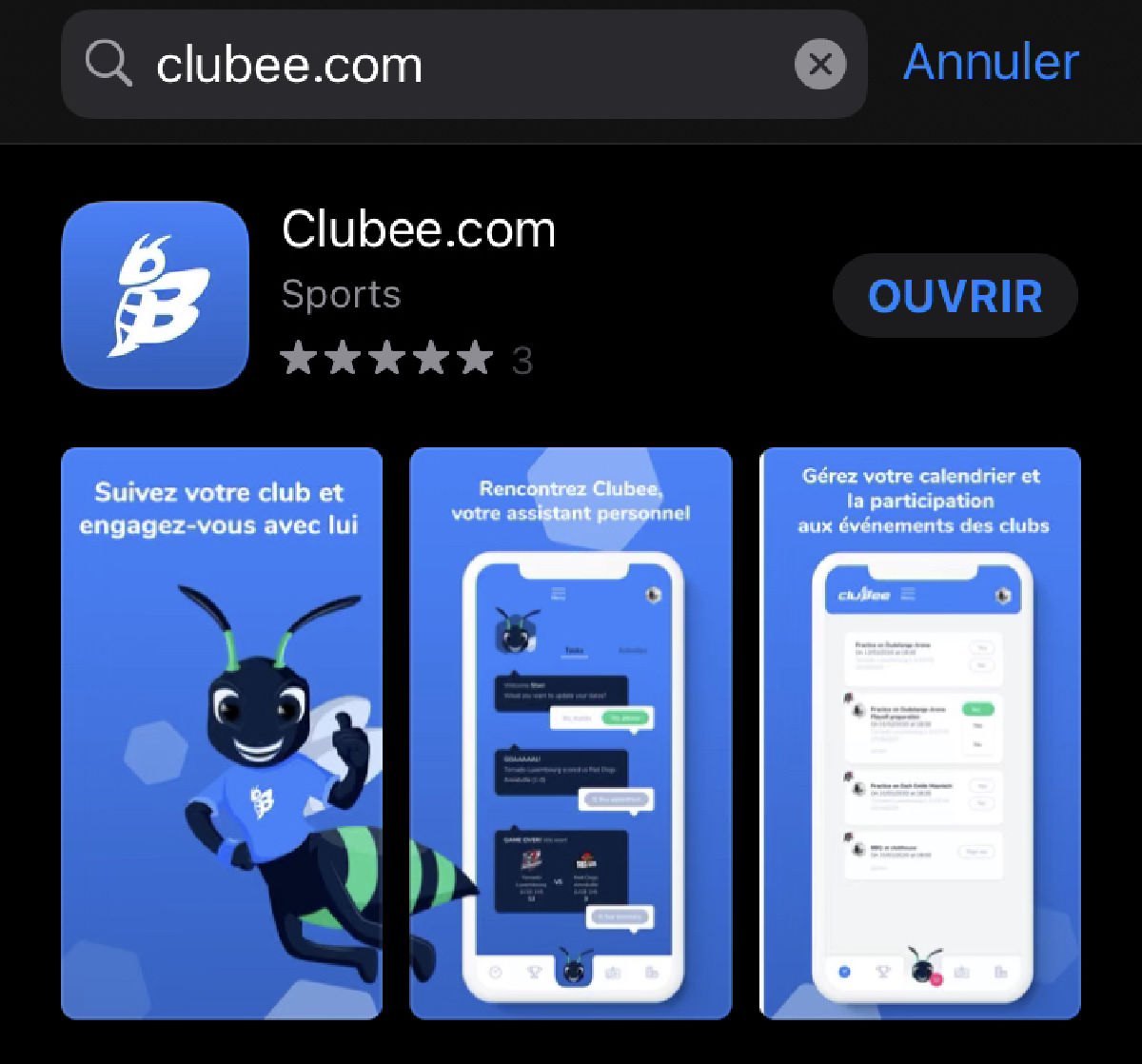 Nouvelle App Clubee !