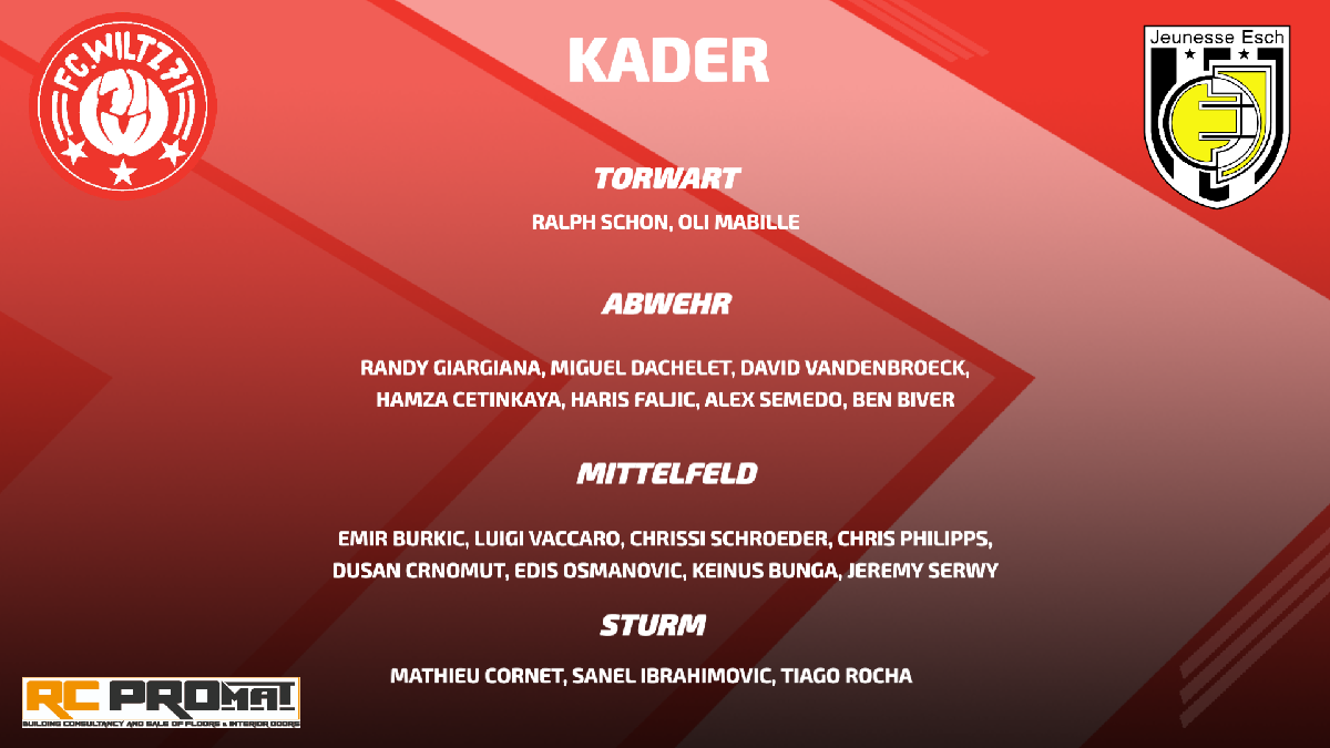 DER KADER GEGEN JEUNESSE ESCH! 